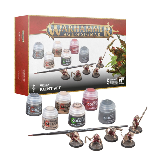 WARHAMMER AGE OF SIGMAR SKAVEN + PAINT SET